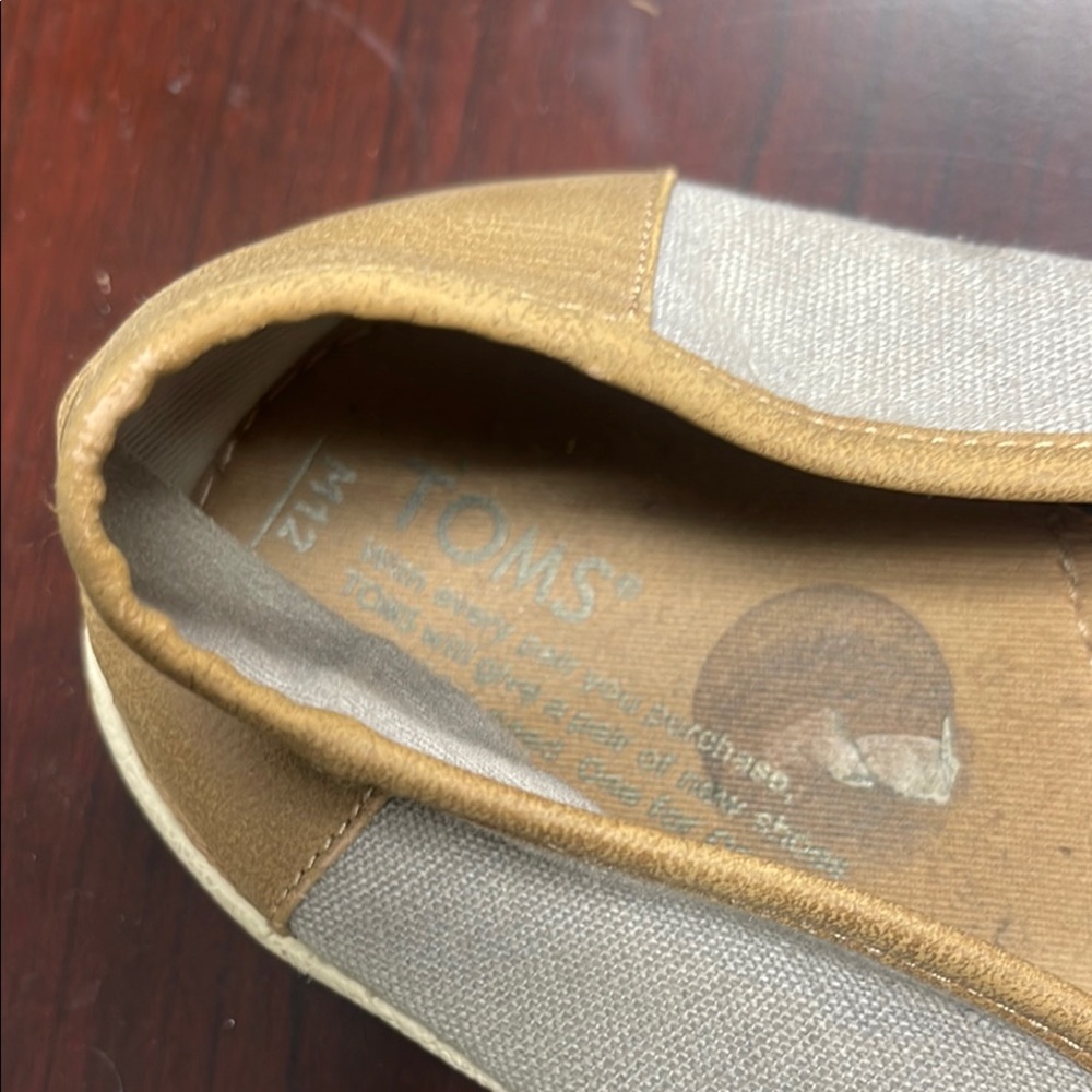 Toms Gray and Tan Slip-On Shoes - Picture 5 of 5
